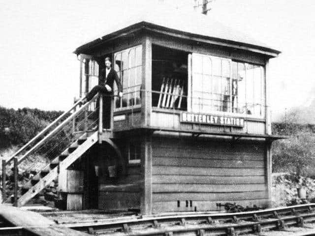 Butterley Station Signal Box in the 1930s