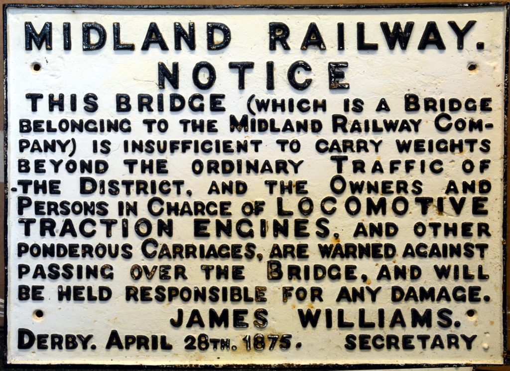 Bridge Sign - Midland Railway - Butterley